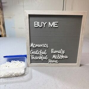 Wood & Felt Letter Board Sign — Removable Letters, Message Board Decor‎
